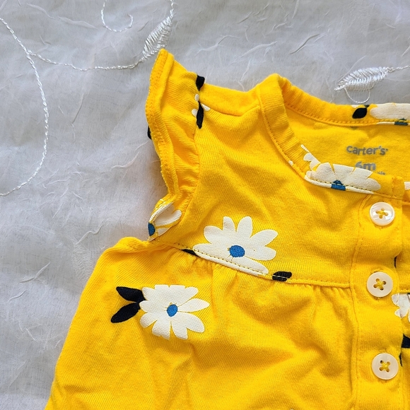 Carters Floral Kids Tops Girl 6 Months - Yellow and Colorful Flower Blouses - Picture 9 of 11